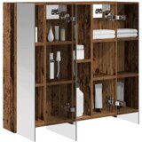  Kupaonski ormar s ogledalom Staro drvo 70 x 14,5 x 70 cm | shoptok.hr