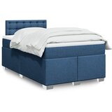 vidaXL Box spring postelja z vzmetnico moder 120x200 cm blago Cene
