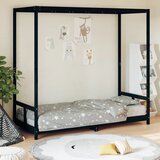 Maison Chic Otroški posteljni okvir - Otroški ležaj črn 80x200 cm trdna borovina-J2759, (21794249) | Shoptok.si