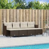 Maison Chic Seti vrtnega pohištva - Vrtna garnitura - Vrtni pohištvo set 5-delna z blazinami rjav poli ratan, (21818330) | Shoptok.si