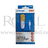  auto punjač linkage LKC-06 lightning 2.1A beli sa zlatnim | ePonuda.com