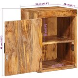 vidaXL Noćni ormarić 2 pcs Smeđa 35 x 33 x 48 cm Čvrsto drvo manga | shoptok.hr