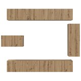  Set TV komoda Zidne 8 pcs Umjetnički hrast Konstruirano drvo | shoptok.hr