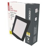  LED vgradno svetilo NEXXO, kvadratno, črno, 12W, nastavljiva CCT | Shoptok.si