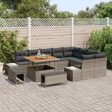  Sjedeća garnitura za vrt 12 kom. Siva poliratan 319 x 234 x 85 cm | shoptok.hr