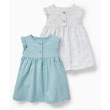 CA haljinica za bebe, Set od 2, Plavo-Beli