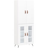 Maison Chic Visoka omara - Komoda - Predalnik bela 69,5x34x180 cm inženirski les, (21722028) | Shoptok.si