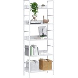 Police za knjige s 5 razina crne 60 x 27,6 x 158,5 cm drvene | shoptok.hr
