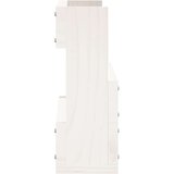  Stenski regal za čevlje 2 kosa bel 59x9x23 cm trdna borovina, (20709699) | Shoptok.si