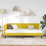 vidaXL Kotna postelja z vzglavjem Rumena 90 x 190 cm Žamet | Shoptok.si