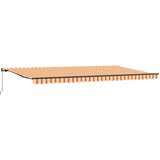  Skrovita tenda Žuta i narančasta 600 × 350 cm Poliester i čelik | shoptok.hr