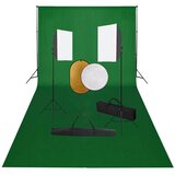 vidaXL Foto studijski komplet s softboxi, ozadjem in odbojnikom Cene