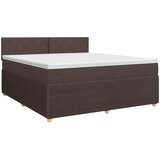  Boxspring krevet s madracem Tamno smeđa 180 x 200 cm Tkanina | shoptok.hr