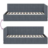  Kutni okvir kreveta Tamno siva 90 cm x 200 cm Baršun | shoptok.hr