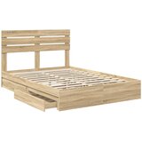  Krevet s od storage Sonoma hrast 140 x 190 cm Konstruirano drvo | shoptok.hr