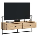 TV ormarić zidni boja hrasta 100 5x30x51 cm konstruirano drvo | shoptok.hr
