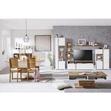 Mömax tv-element alamo, bela, barva hrasta, led | Shoptok.si