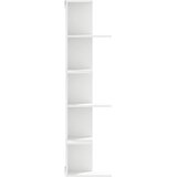  Kutna zidna polica bijela 36,5x36,5x140 cm konstruirano drvo | Eponuda.com