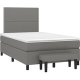  box spring s madracem tamnosivi 120 x 190 cm tkanina | shoptok.hr