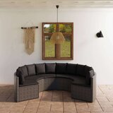  6-dijelni set vrtnih sofa od poliratana s jastucima sivi | shoptok.hr