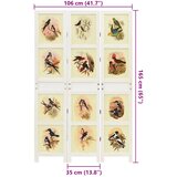  Romdivider Panel Bijelo 106 x 165 cm MDF | shoptok.hr