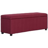 vidaXL Klop s prostorom za shranjevanje 116 cm vinsko rdeč poliester, (20954965) | Shoptok.si