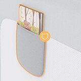  Zaštitna ograda za krevet 180 cm Navlaka 48 Bijelo-siva | shoptok.hr