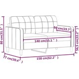  Dvosjed od tkanine crvena boja vina 140 cm | shoptok.hr