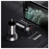 Baseus Avtopolnilec 2 x USB, 5V / 4800mA, 24W, LED zaslon, siv | Shoptok.si