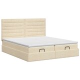  Podesivi krevet s madracem s uzglavljem 2 kom. Krem Tkanina - Krem 200 x 200 cm Dizajn linija | shoptok.hr