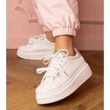 Gemre White-silver platform sports sneakers Kler Cijene