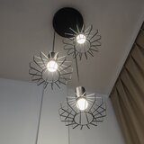  Visilica na sajli SOLANO 3xE27/15W/230V crna/sjajni hrom | Eponuda.com