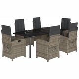  7-dijelni vrtni blagovaonski set sivi od poliratana Siva Dužina stola 200 cm | shoptok.hr