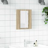  LED kupaonski ormarić s ogledalom boja hrasta 40x12x45 akrilni | shoptok.hr