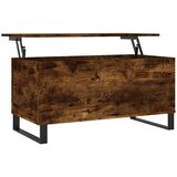 Maison Chic Klubska mizica - kavna mizica - Nizka mizica dimljeni hrast 90x44,5x45 cm inženirski les, (21753908) Cene