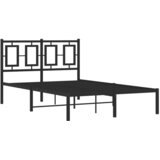  Metalni okvir za krevet s uzglavljem crni 120x190 cm | shoptok.hr