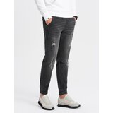 Ombre Men's JOGGER denim pants with rubbing - black Cijene