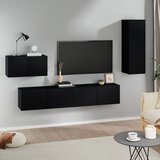  4-dijelni set TV ormarića crni od konstruiranog drva | shoptok.hr