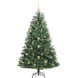 vidaXL Umjetno božićno drvce s nogom Zelena 150 cm PVC i metal | shoptok.hr