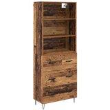 vidaXL Highboard Staro drvo 69,5 x 32,5 x 180 cm Konstruirano drvo | shoptok.hr