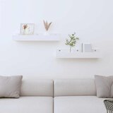  Zidne police 2 kom bijele 50 x 12 x 9 cm od masivne borovine | shoptok.hr