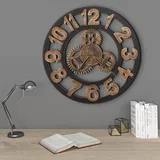 Zidni sat metalni 58 cm zlatno-crni