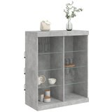  Komoda s LED svjetlima siva boja betona 81x37x100 cm | shoptok.hr