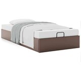 vidaXL Okvir kreveta bez madraca smeđi 100x200 cm umjetne kože | shoptok.hr