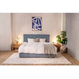 Bonami Selection Modra oblazinjena zakonska postelja z odlagalnim prostorom z ležiščem/roštom 180x200 cm Myra Bold - | Shoptok.si