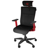 Genesis Gaming / pisarni&#353;ki stol ASTAT 700, ergonomski, tehnologija PureFlowPLUS&amp;#8482;, konstrukcija ExoBase&amp;#8482;, kolesa CareGlide&amp;#8482;, nastavljiva vi&#353;ina / naklon, črn-rdeč Cene
