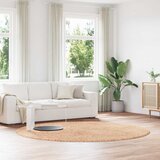 vidaXL Košata preproga bež 240x240 cm poliester Cene