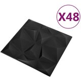  Zidne panele 48 pcs Dijamant crna 50 x 50 cm XPS pjena | Eponuda.ba