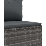  8-dijelna vrtna garnitura od poliratana s jastucima siva | shoptok.hr