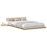  Krevetna konstrukcija Smeđa 135 x 190 cm boja drva | shoptok.hr